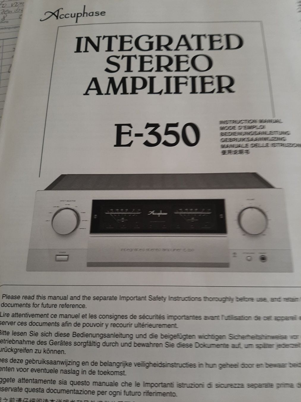 Accuphase Amplificatori: Verstärker Accuphase E 350 – Usato da Zürich venduto da RetoRos 5