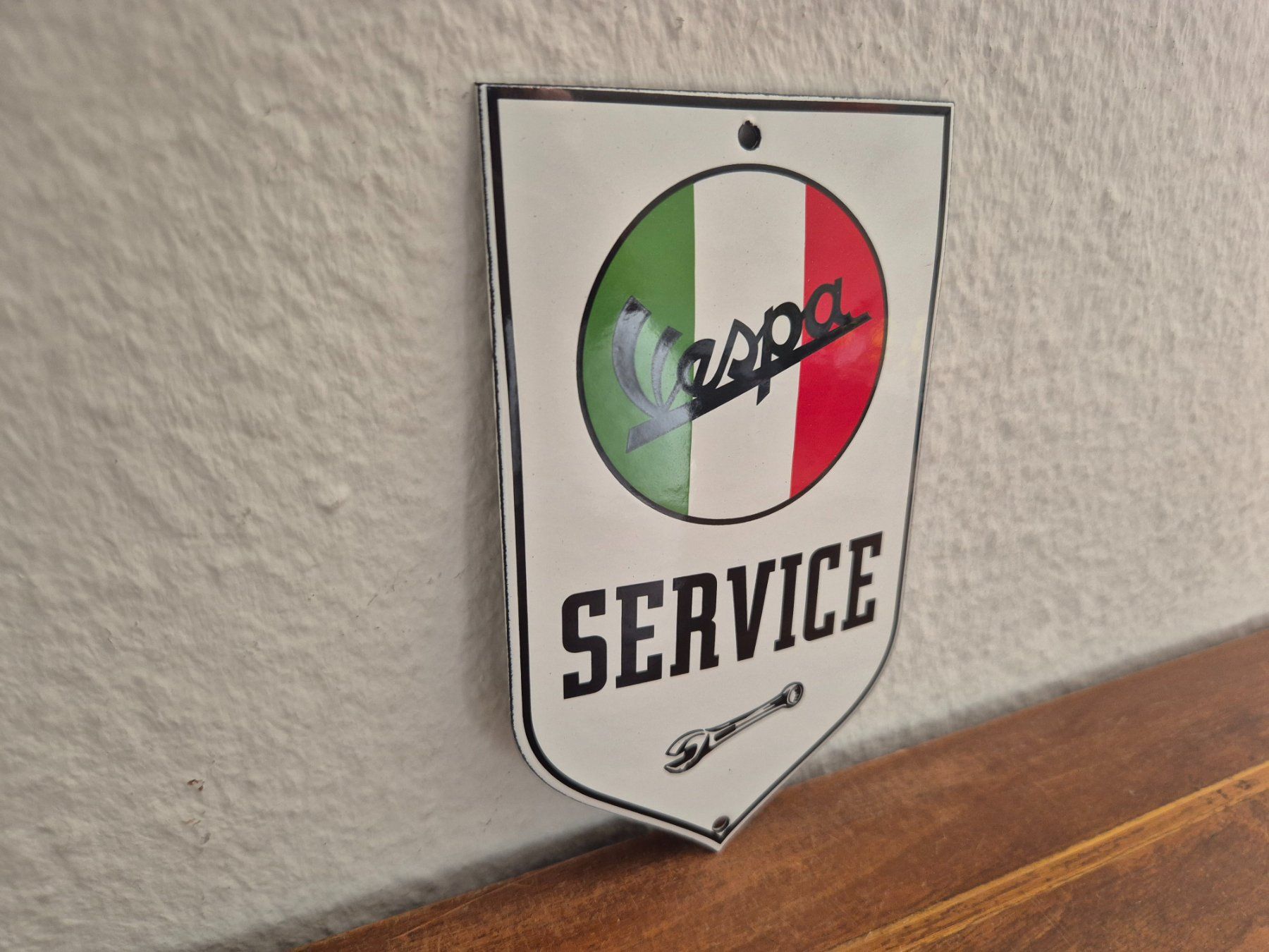 Vespa Insegne: Emailschild Vespa Roller Service Werkstatt Emaille Schild – Nuovo (secondo la descrizione) da Schaffhausen venduto da pfanis09 4