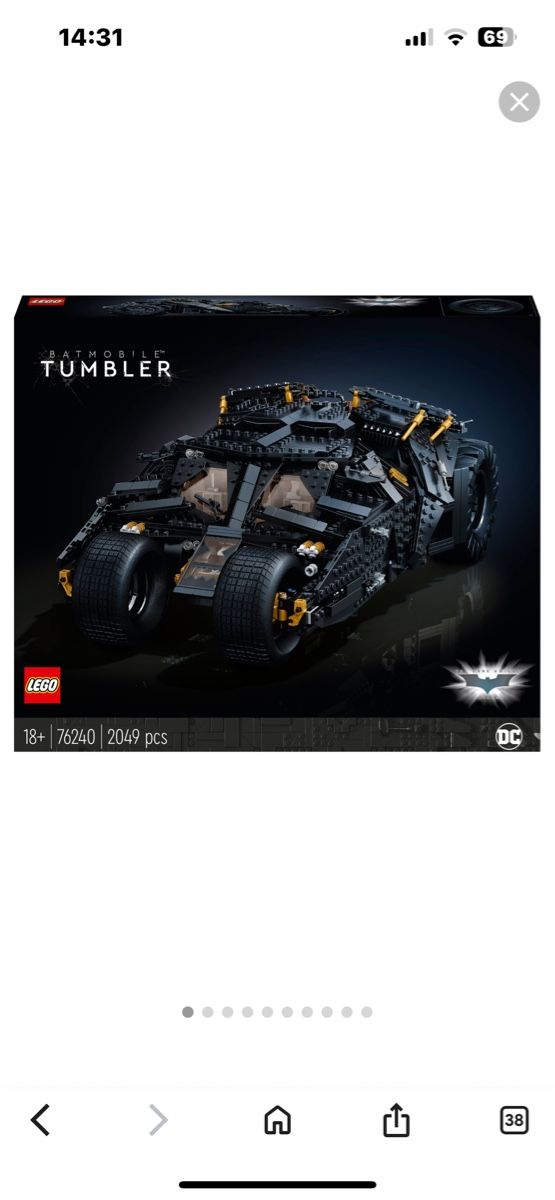 Lego Kit di costruzioni: Lego 76240 Batmobile – Usato da Saanen venduto da SoniaMichaela