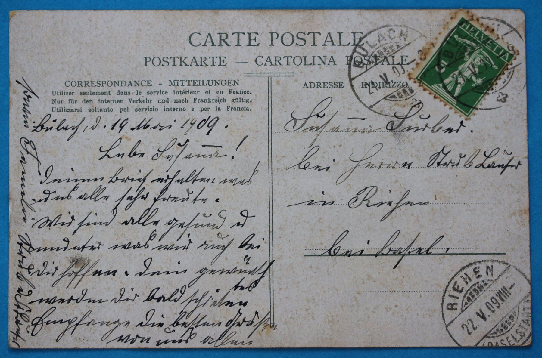 Cartoline postali: BüLACH LITHO AK – Usato da Lotzwil venduto da pirolh 1