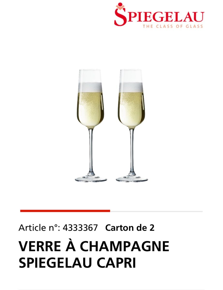 Bicchieri: Verres à Champagne - SPIEGELAU Capri – Nuovo e nell'imballaggio originale da Grand-Lancy venduto da alf_8dk7 3