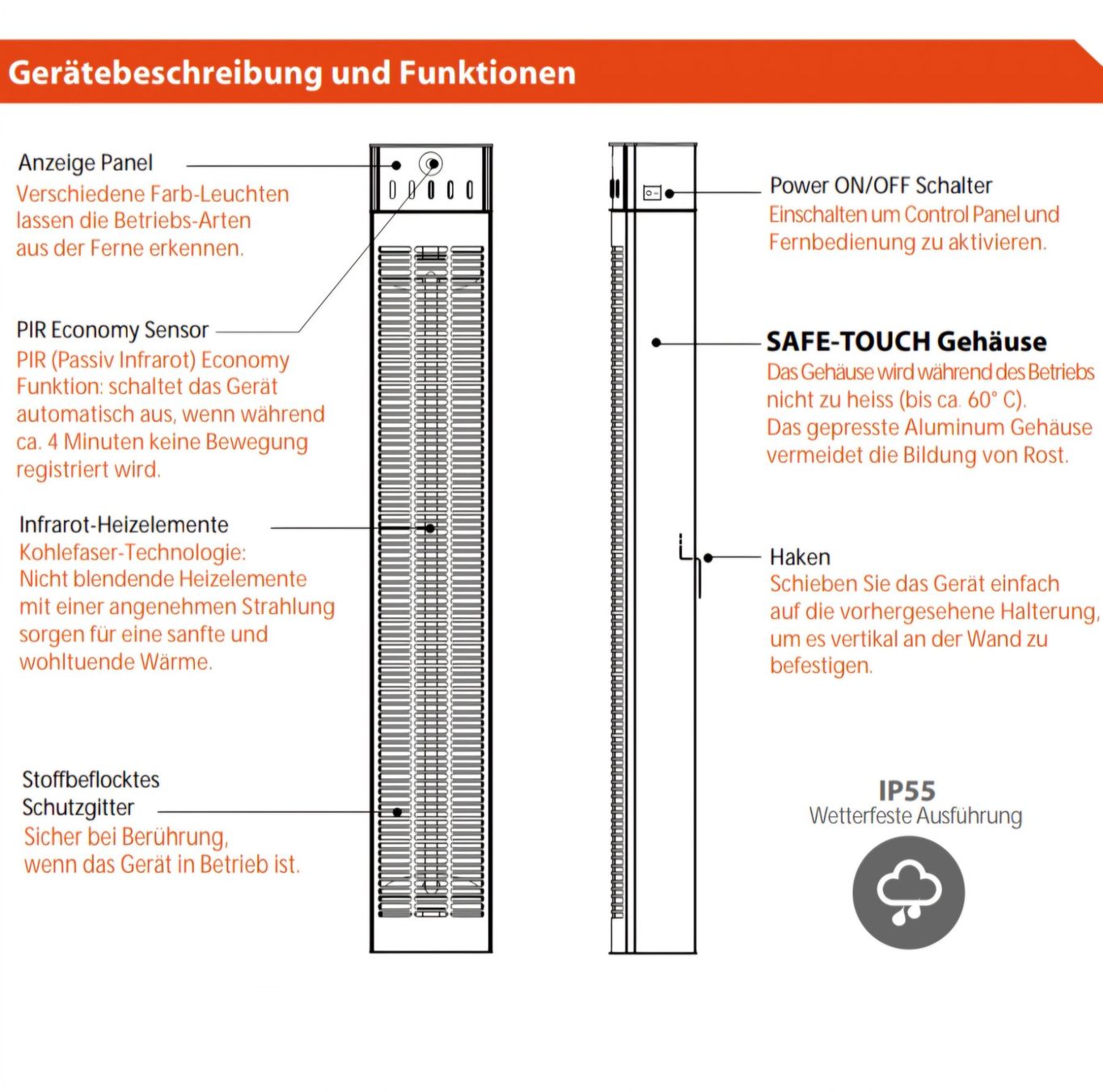 Radiatori: Heizstrahler Warmwatcher 2500W – Nuovo (secondo la descrizione) da Reinach BL venduto da HeTra20 2
