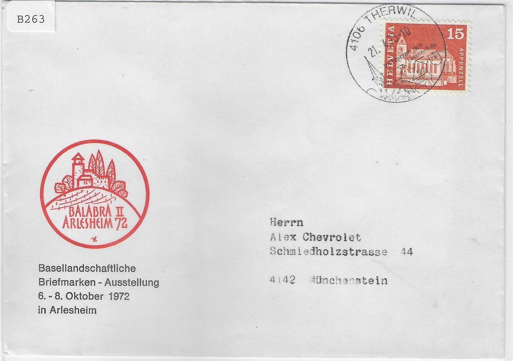Timbri: Werbestempel 4106 Therwil 21.4.73 – Antico da Ettingen venduto da Kartenplanet