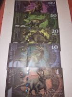 lot de 5 billet commémoratifs dinosaure