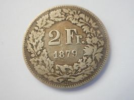 2 Fr. 1879 silber   uralt