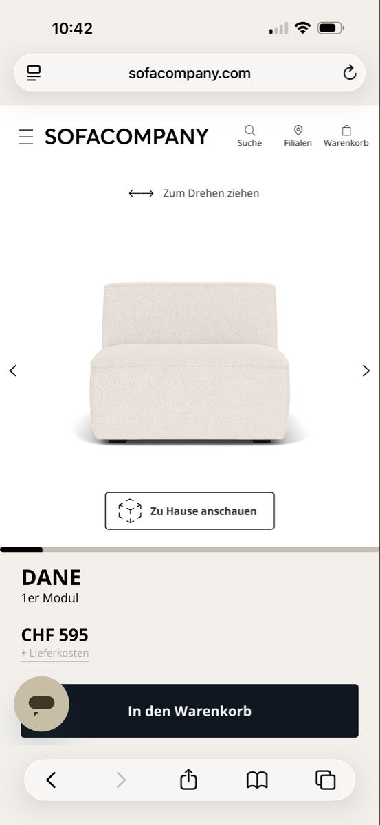 Divani: Sofacompany Boucle Creme Designer Sofa Module 285 cm x 193 – Usato da Zug venduto da MC2CC 1