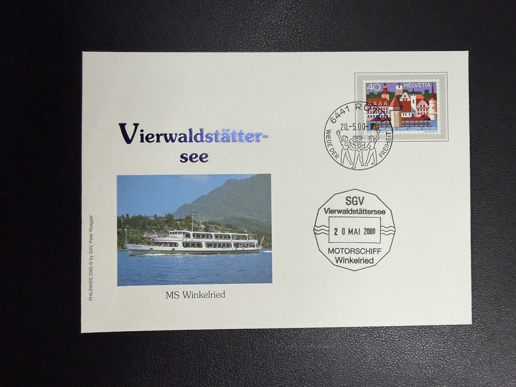 Tutti i francobolli: Schweizer Schiffspost Vierwaldstättersee MS Winkelried 2000 – Usato da oberrüti venduto da jeanmei