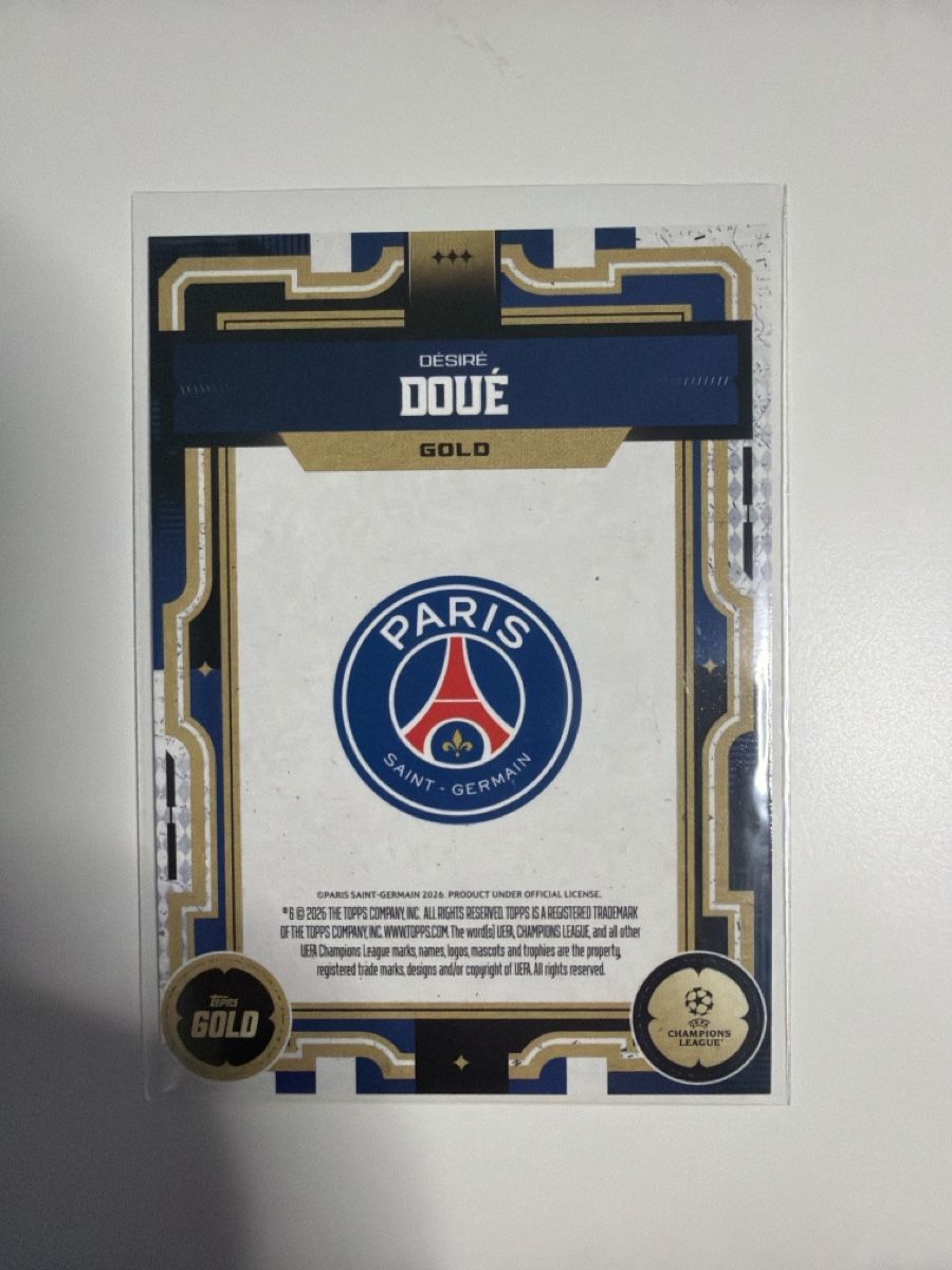 Topps Carte collezionabili: Topps Gold - Désiré Doué - Paris Saint-Germain PSG – Usato da Cernier venduto da Kairjo 1