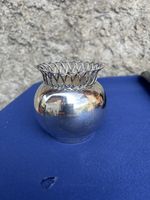 Silbervase 925 Sterling mit filigranem Rand gebraucht