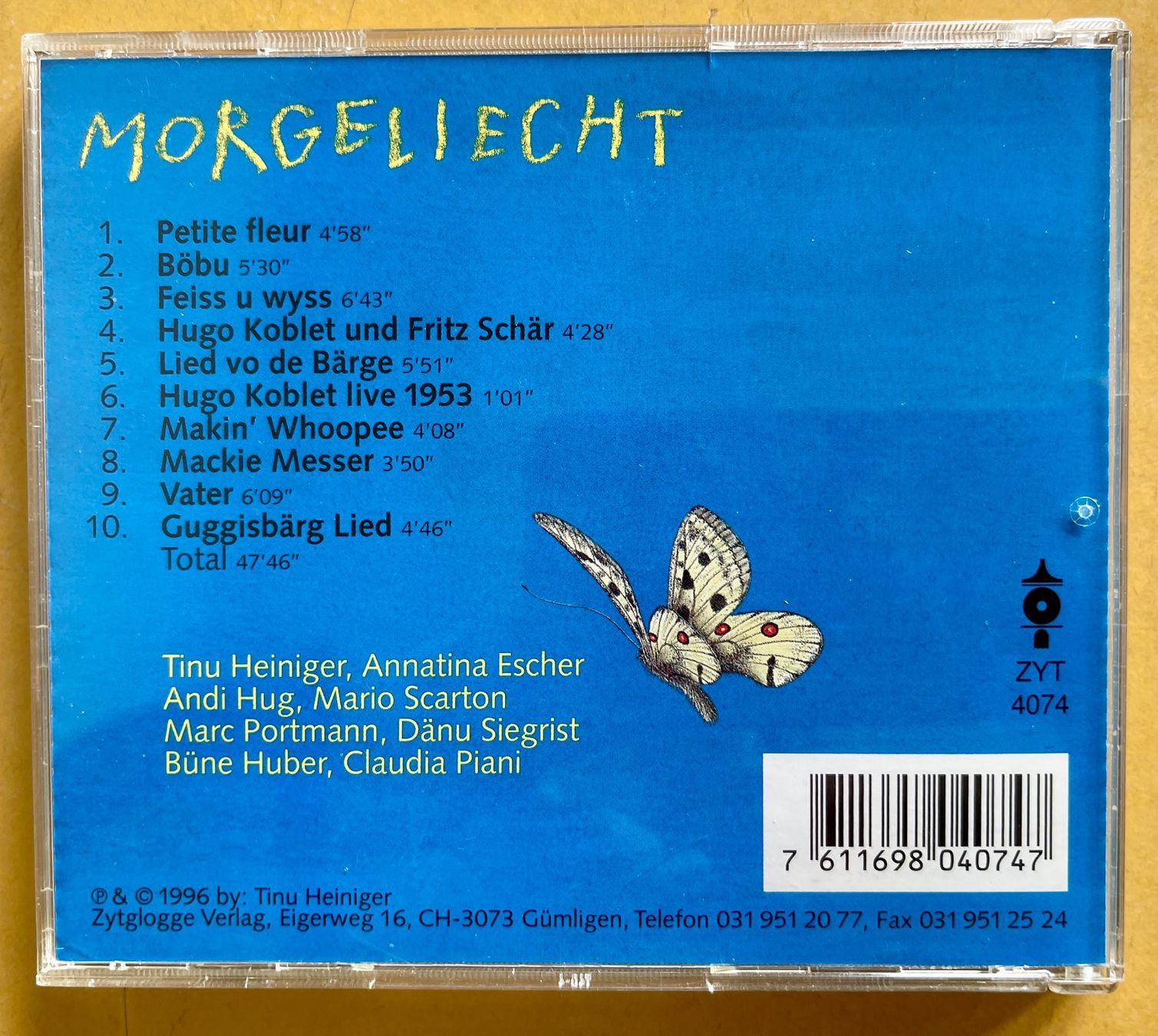 CD: Tinu Heiniger - Morgeliecht – Usato da Bern venduto da hippoism 1