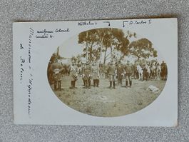 Echt Photo Karte / Manöver mit Wilhelm ll & D. Carlos l 1900