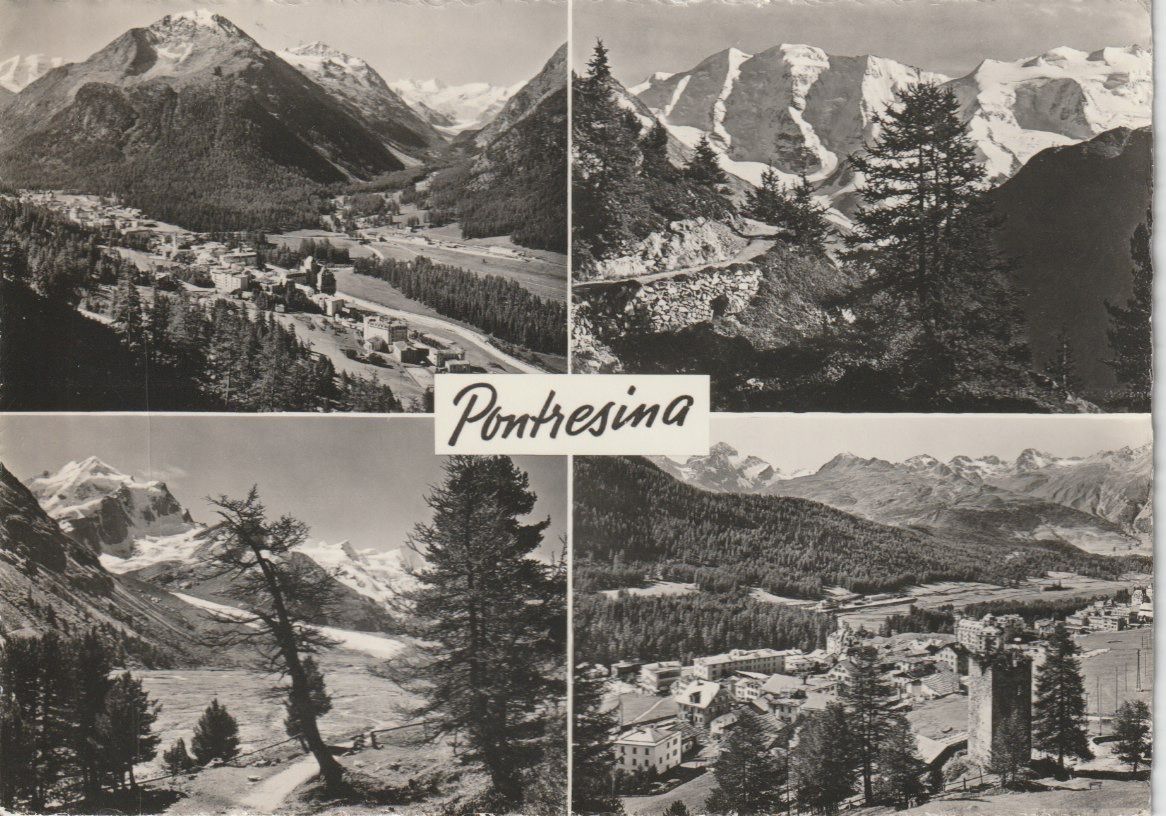 Cartoline postali: P 154 Pontresina, 1959 – Usato da Freienbach venduto da Bhaltis