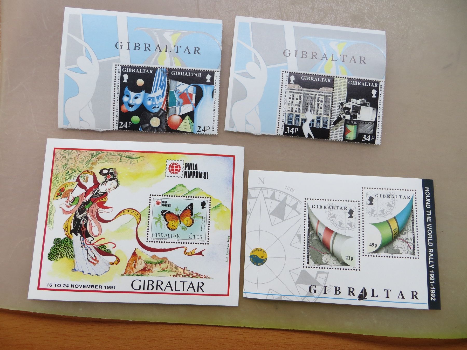 Alle Briefmarken: Blocks Gibraltar 1991–1993 ** – Neu (gemäss Beschreibung) aus Basel von 8013