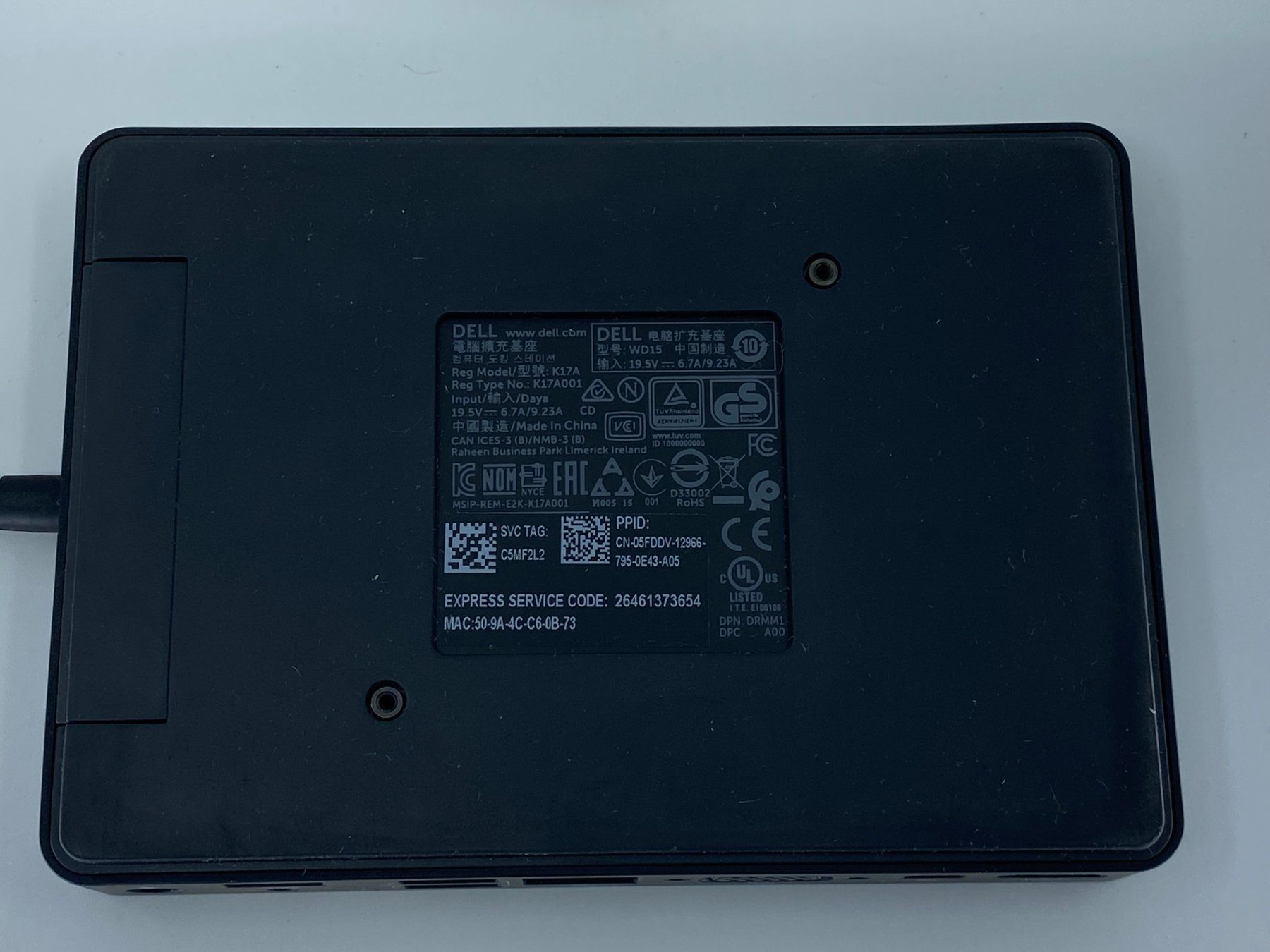 Dell Dockingstation: Dell Dockingstation WD15 inkl. 130Watt – Neu (gemäss Beschreibung) aus Langwiesen von Restposten-24 5