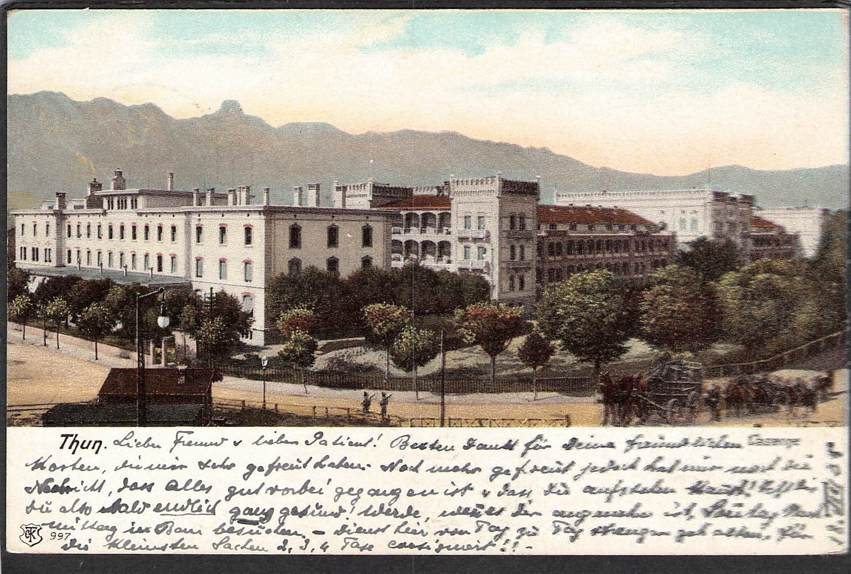 Cartoline postali: AK Thun Kaserne , 1905 – Usato da Reichenburg venduto da Pipo-67