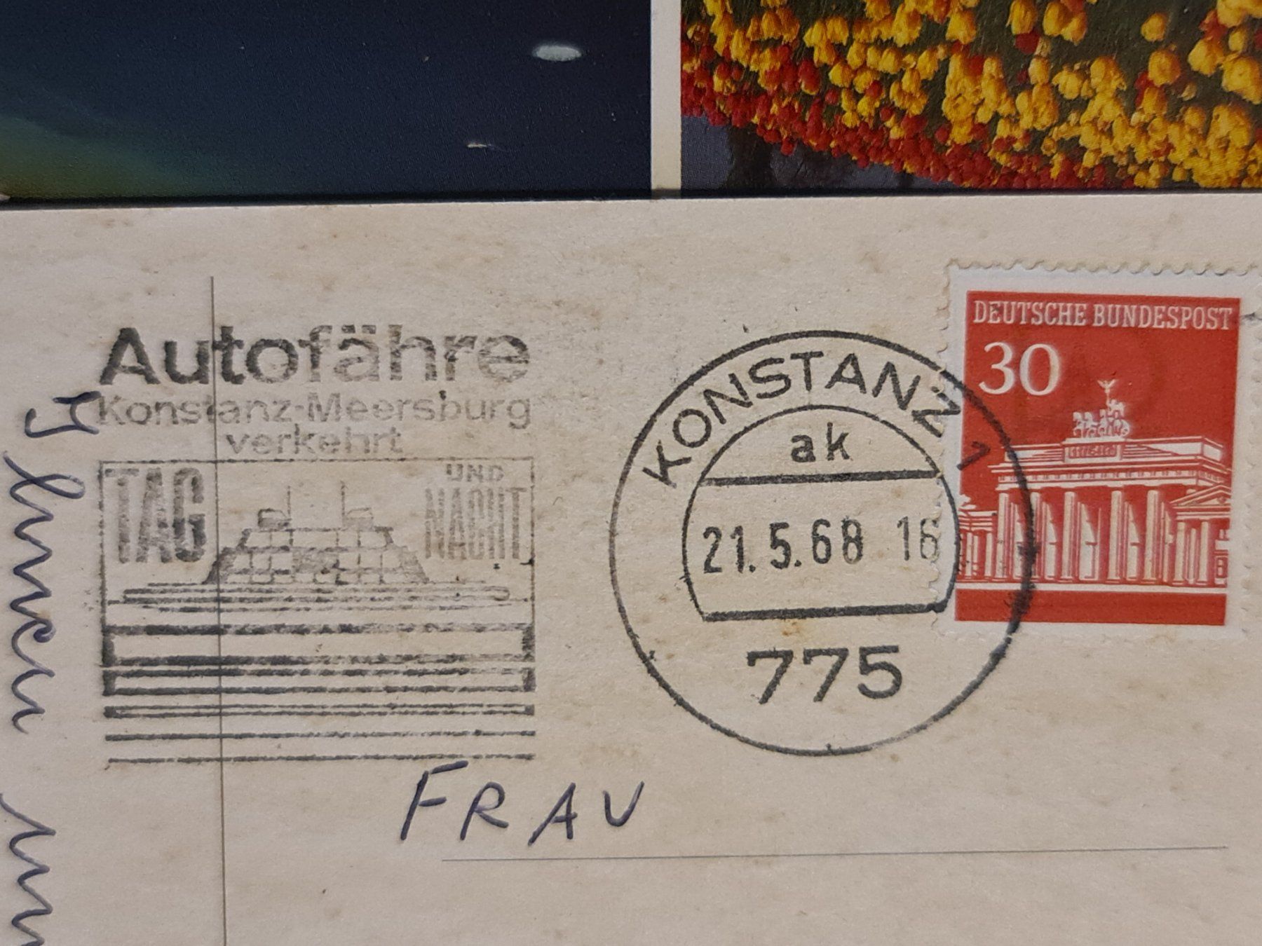 Cartoline postali: Alte Ansichtskarte Konstanz Bodensee Deutschland 1968 – Usato da Dintikon venduto da Vexi 1