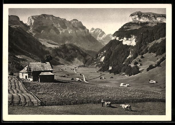Cartoline postali: Wasserauen, Panorama mit Ebenalp, Wildki – Usato da Berlin venduto da bartko-reher