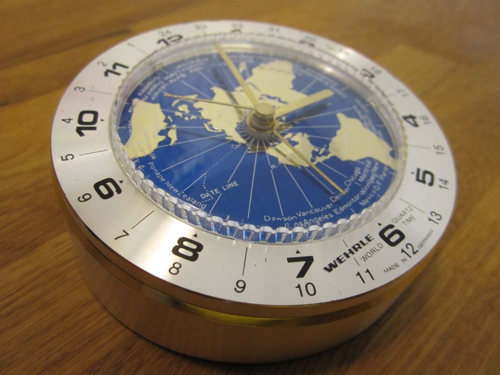 Wehrle World Time table clock Kaufen auf Ricardo