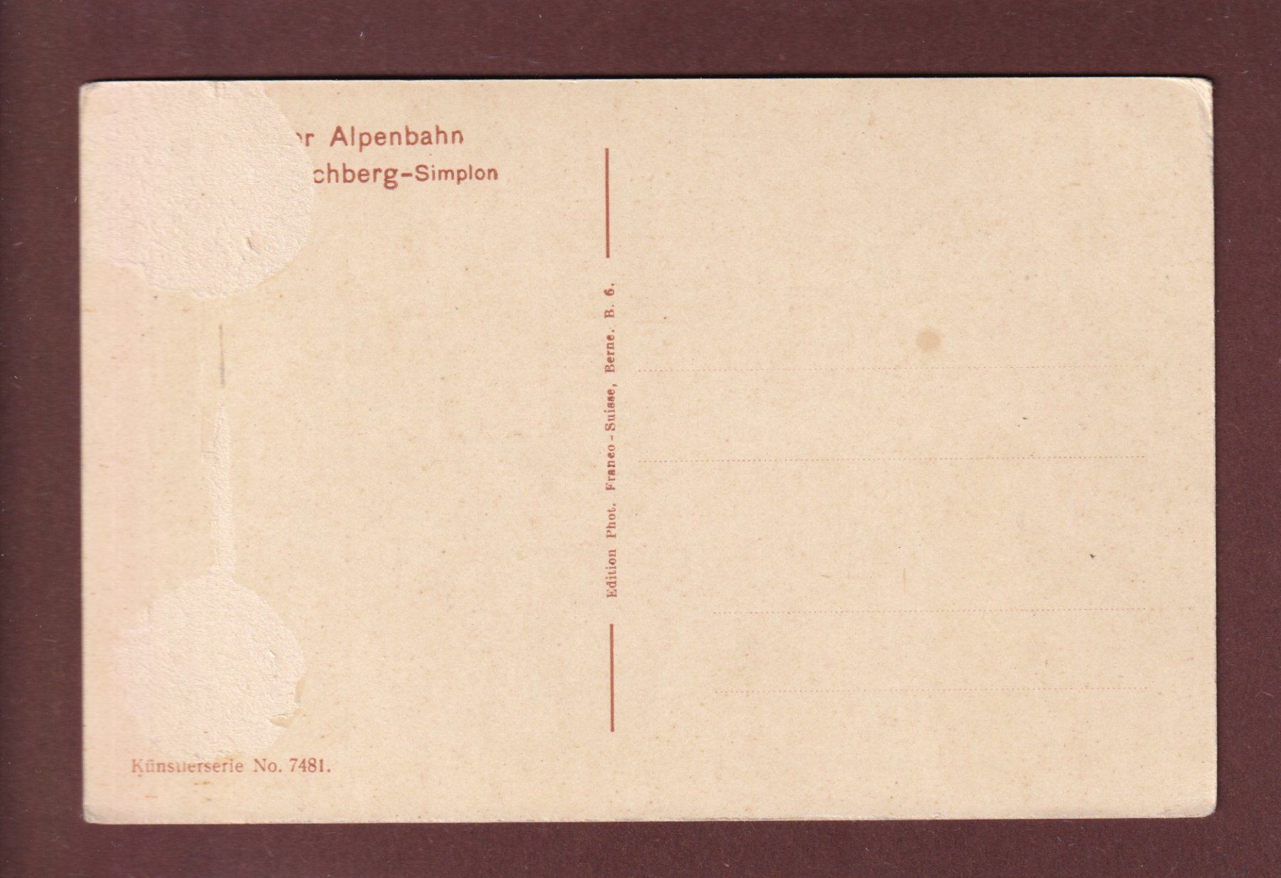 Cartoline postali: Bieschtalviadukt bei AUSSERBERG – Usato da Pully venduto da nicecards 1