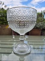 Tschechische Glas Schale mit Fuss,  70er Jahren