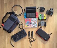 Nintendo Switch Set mit 4 Joy-Cons, Dock, Zubehör & 3 Spiele