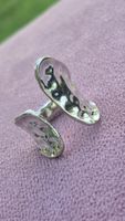 Anello donna argento design martellato regolabile nuovo