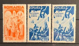 Rumänien 1943 Tag der Befreiung MNH postfrisch (3 Stk.)