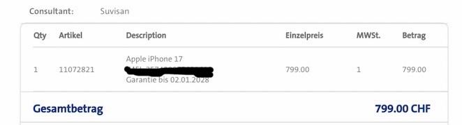 Apple Telefoni cellulari / Smartphones: iPhone 17 256 GB, 99 Batteriezustand – Nuovo e nell'imballaggio originale da Magden venduto da gil_w7nj 1