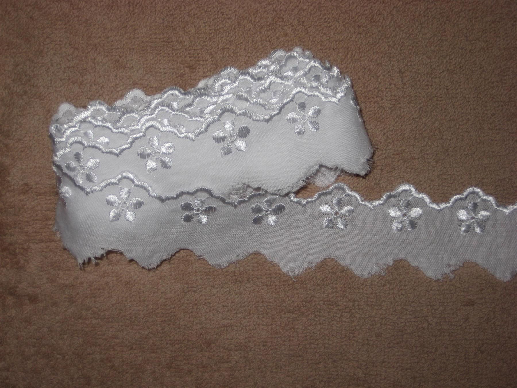 Tessuti: Spitze Baumwollgemisch weiss 2,5cm breit – Nuovo e nell'imballaggio originale da Füllinsdorf venduto da Schlupp
