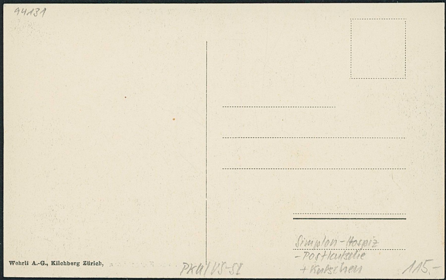 Cartoline postali: VS Simplon Hospiz - Pass - Postkutsche - Kutsche – Nuovo (secondo la descrizione) da Schindellegi venduto da masutka7 1