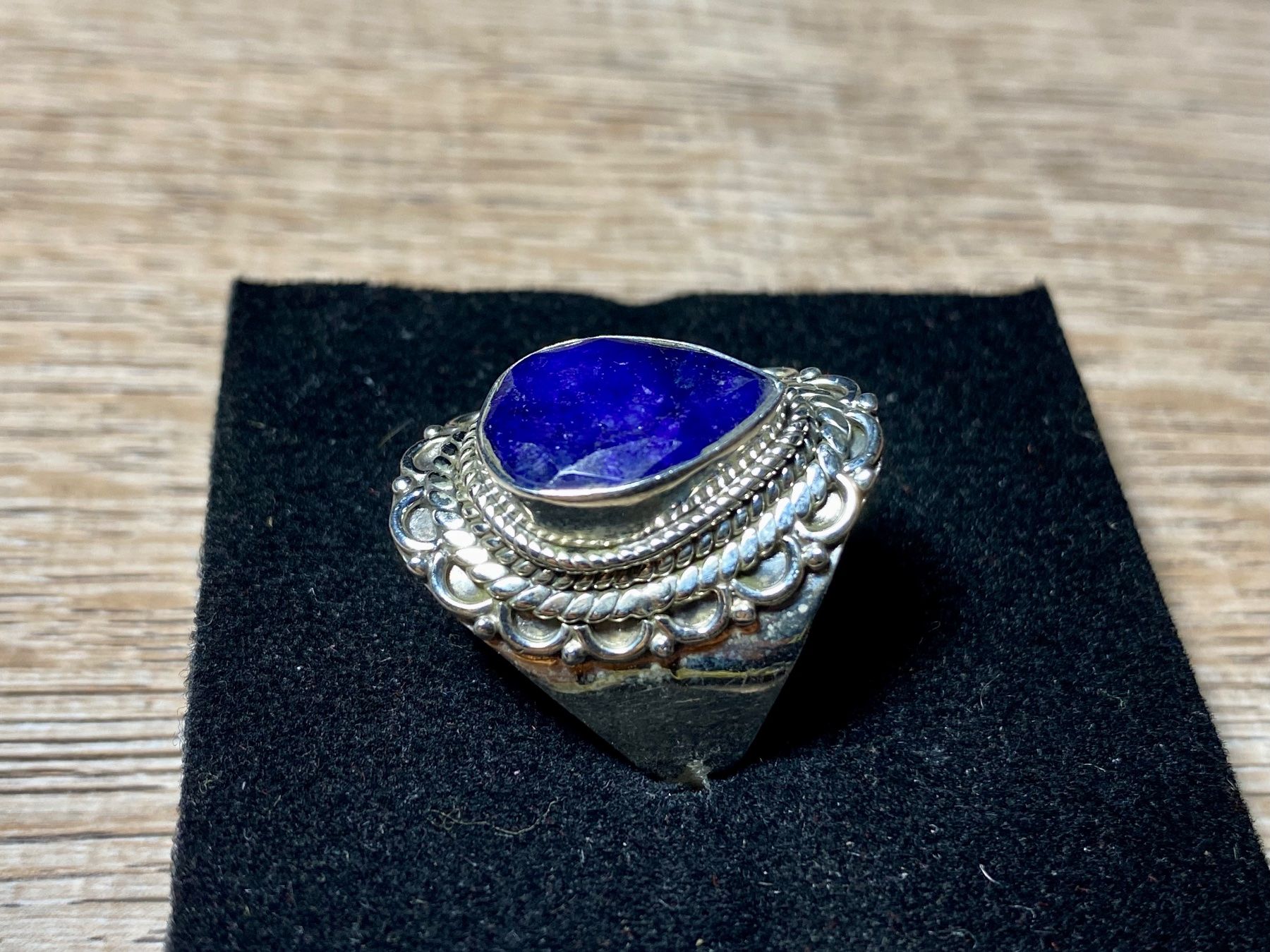Anelli: Orientalischer Silber 925 Ring mit natürlichem Blauer Saphir – Nuovo e nell'imballaggio originale da Laax venduto da Kiki_Kingdom3 3