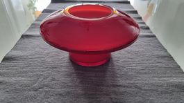 MURANO GLASVASE 70ER JAHRE ROT