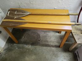 Paddel Boot Holz Metall 2 Stücke gebraucht