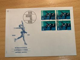 Eiskunstlauf WM Davos 1966 Ersttagsbrief 14.9.1965