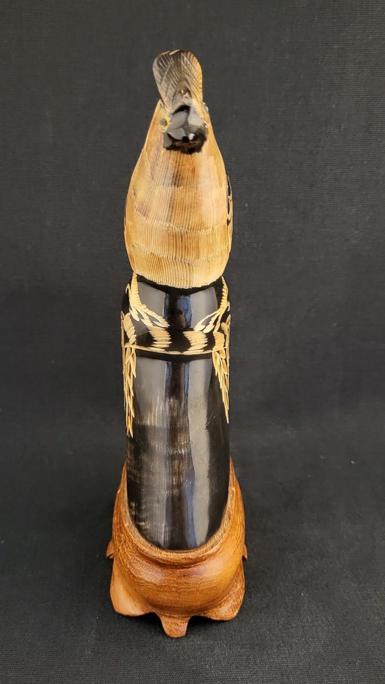 Statuette: Horn-Schnitzerei VOGEL – Usato da Basel venduto da spinne02 5