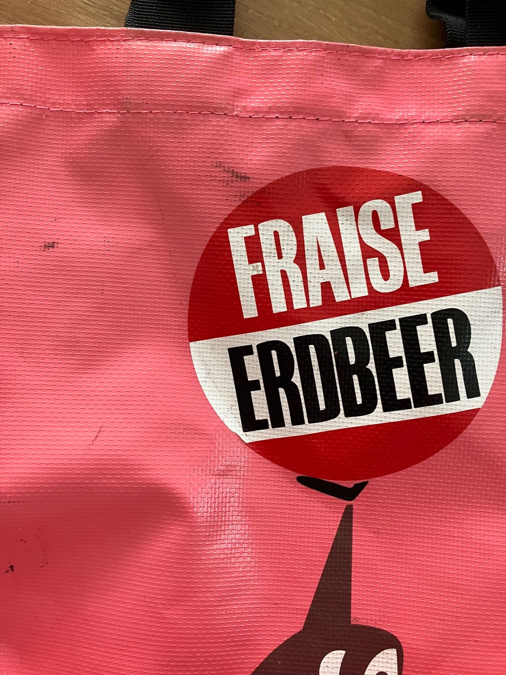 Taschen für Damen: Migros robuste Kult Einkaufstasche erdbeere pink – Gebraucht aus Magden von Anthurium11 5