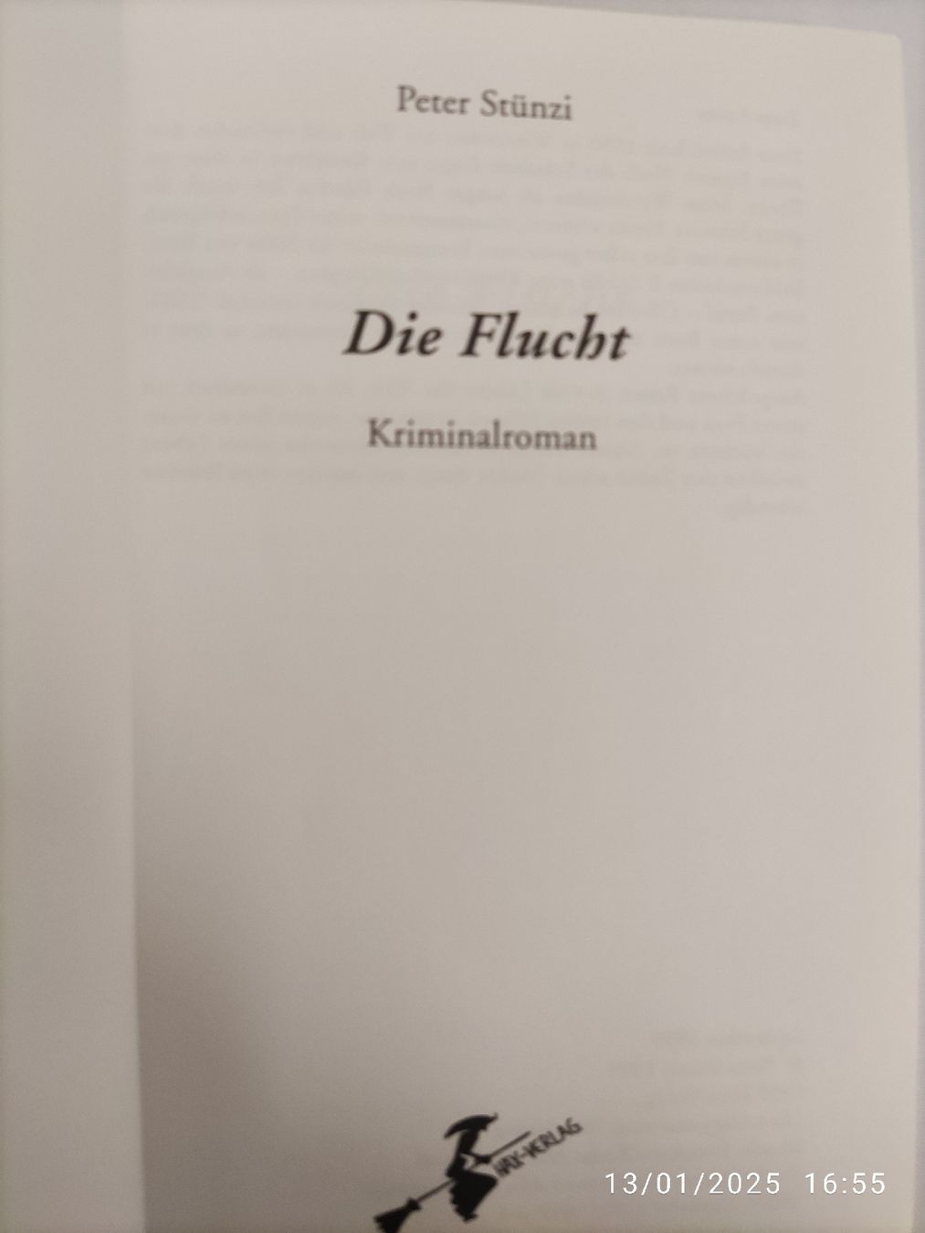 Libri: Peter Stünzi Die Flucht – Usato da Basel venduto da Alacant 3