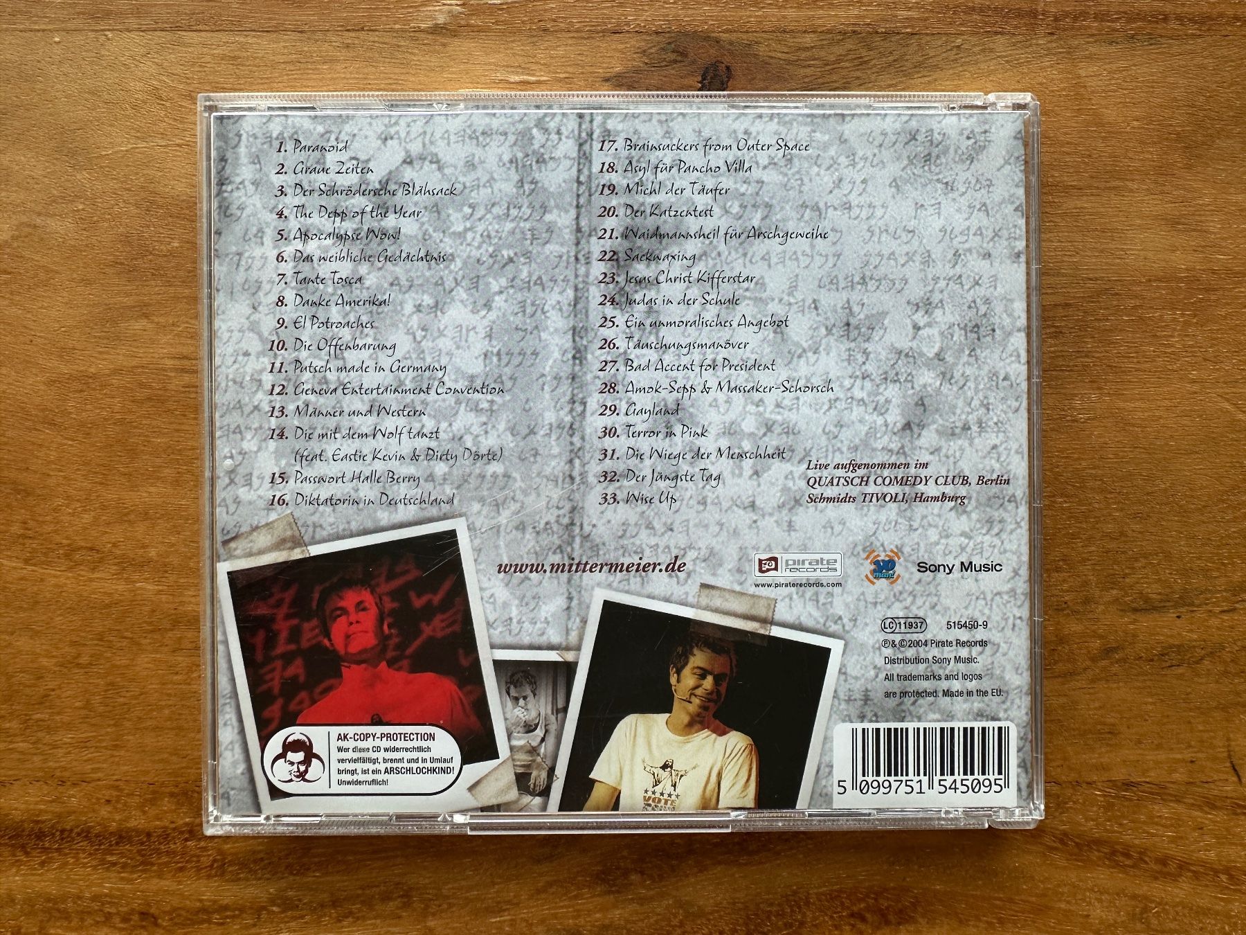 CDs: Michael Mittelmeier - Paranoid – Gebraucht aus Horgen von flyingpenguin2000 2