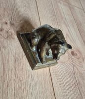 Antike Bären-Figur aus Guss – Massiver Briefbeschwerer