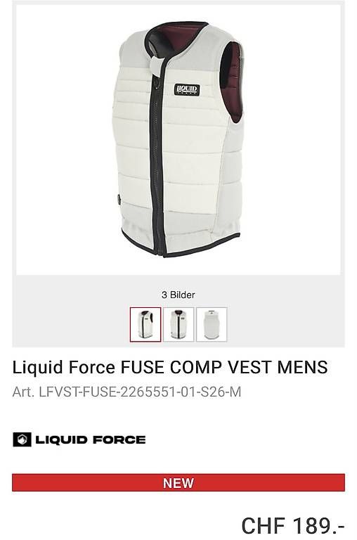 Giubbotti di salvataggio: Liquid Force Fuse Prallschutz Weste – Nuovo (secondo la descrizione) da Tagelswangen venduto da Mantii 3