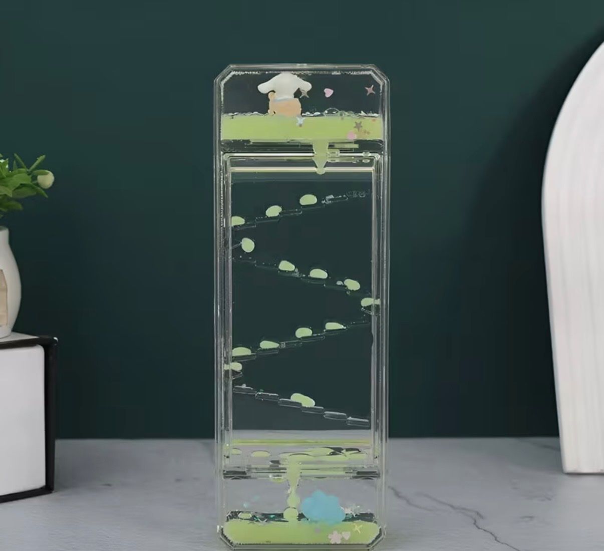 Uhren: Visual Timer-Panda mit Blume-Hellgrün-Beruhigend – Neu und originalverpackt aus Teufenthal AG von MeineSchatztruhe