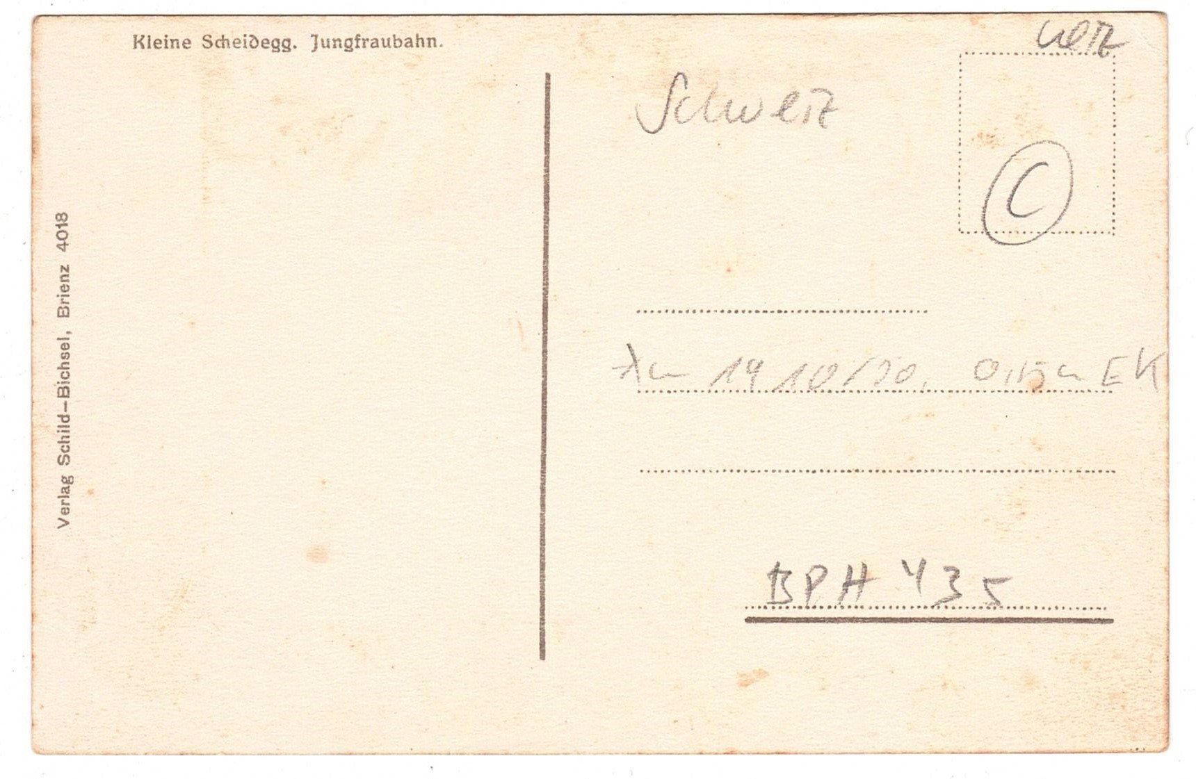 Cartoline postali: Kleine Scheidegg, Jungfraubahn – Usato da Kreuzlingen venduto da Koi4 1