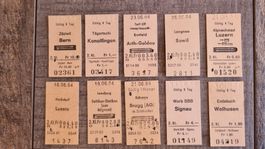 Eisenbahnbillette Schweiz 1984 Konvolut