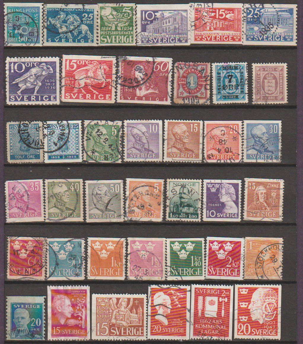 Alle Briefmarken: Suede – Gebraucht aus Crans-Montana von kira56