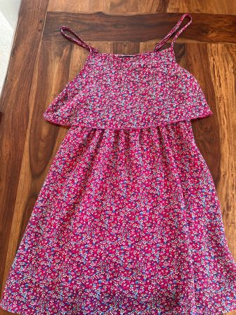 Robe d'été à fleurs roses, taille S, légère et fluide