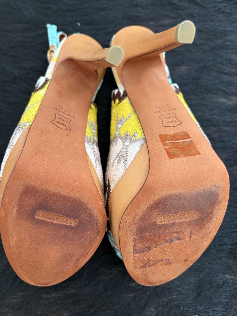 Missoni Scarpe da donna: Missoni Slingpumps Leder Textil multicolor Groesse 37.5 – Nuovo e nell'imballaggio originale da Zürich venduto da Minixxs 4
