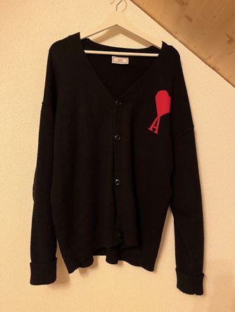 Ami Paris Strickjacke, schwarz