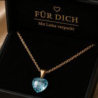 Anhänger Herz 585 Gold mit Blautopas