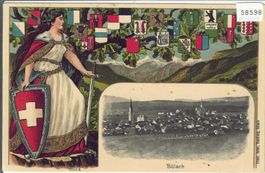 Bülach - Generalansicht - Helvetia-Präge-Litho