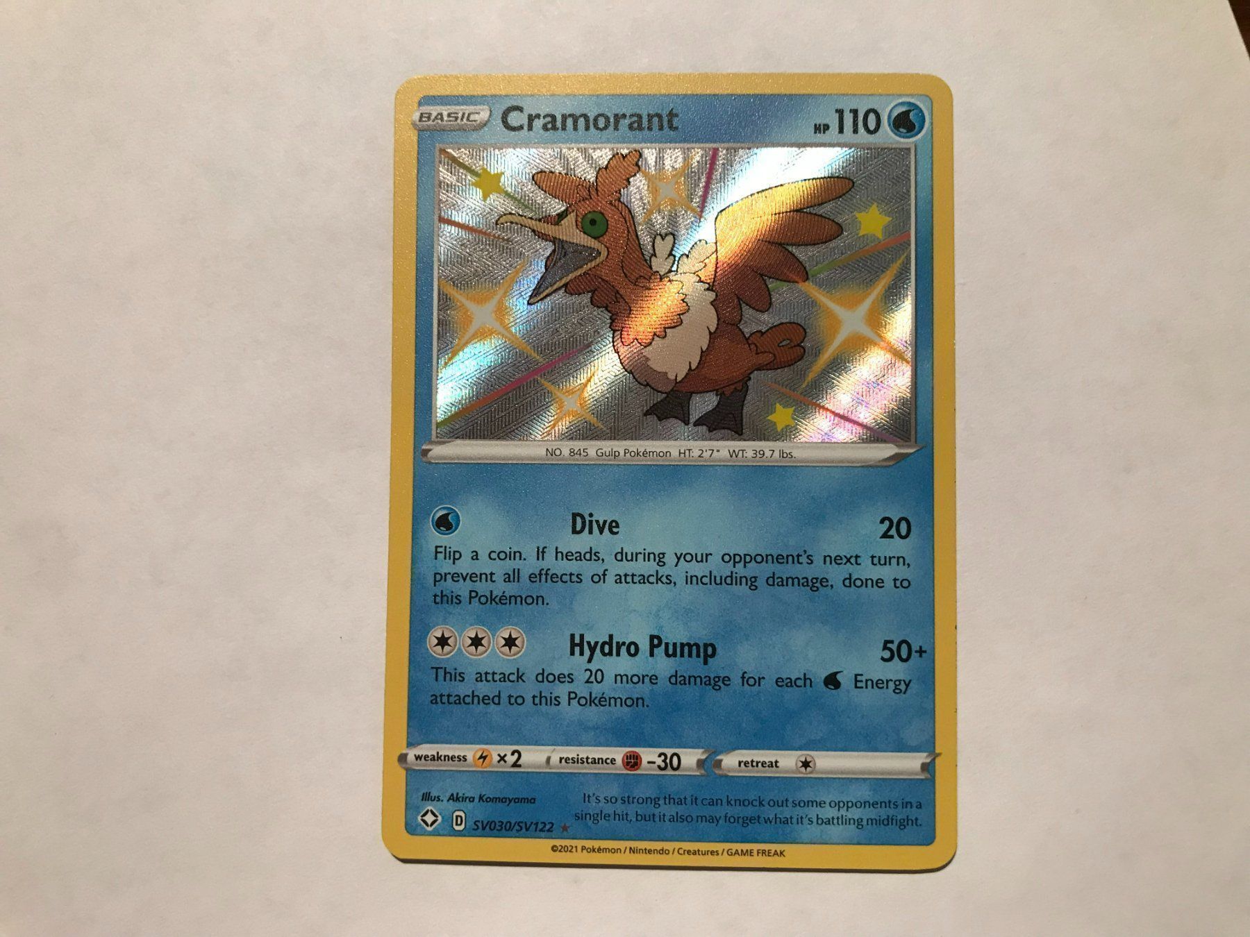 Pokémon Sammelbilder & Trading cards: Cramorant Shiny Shining Fates EN – Gebraucht aus Hagendorn von Pokecollectorch 1